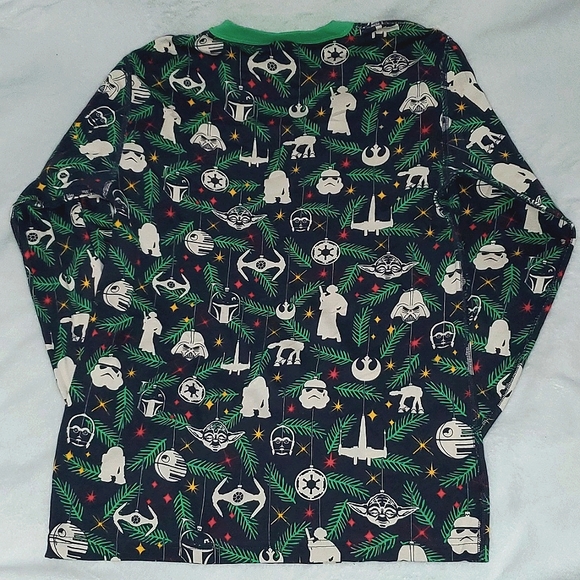 STAR WARS Holiday Long John Pajama Set Kids Size S-M (READ) - Picture 6 of 12